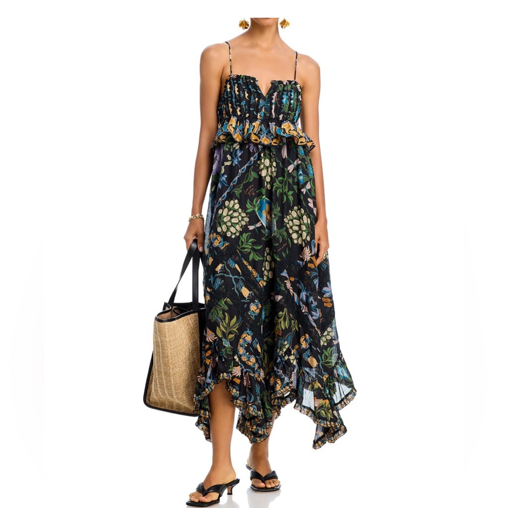 FARM Rio Winter Garden Pleated Dress. - Picture 3 of 5